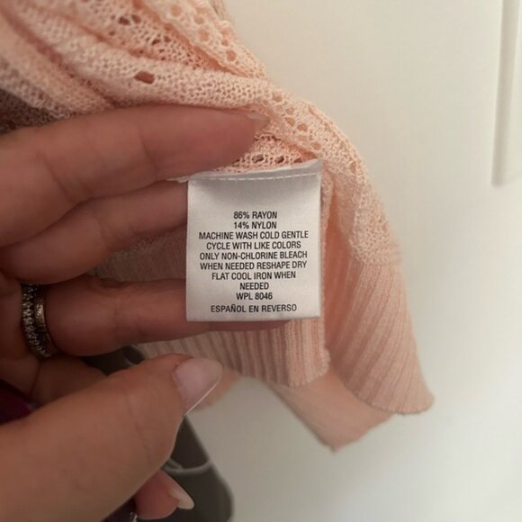 Maison Jules Light Pink Knit Cardigan - Picture 8 of 8